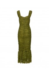 MIX AND MATCH Layla Lace Olive Dress Λαδί Φόρεμα